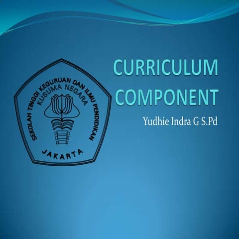 Curriculum component