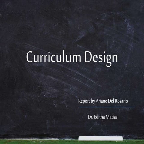Curriculum design (Professional Education)