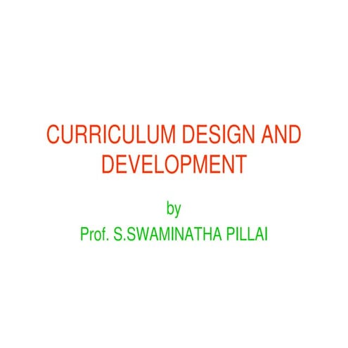 Curriculum  development 1