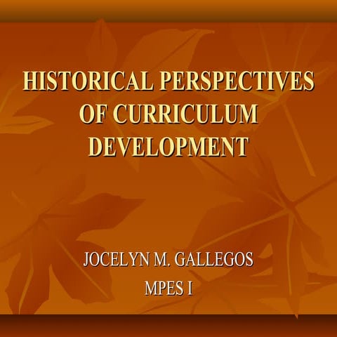 Curriculum development