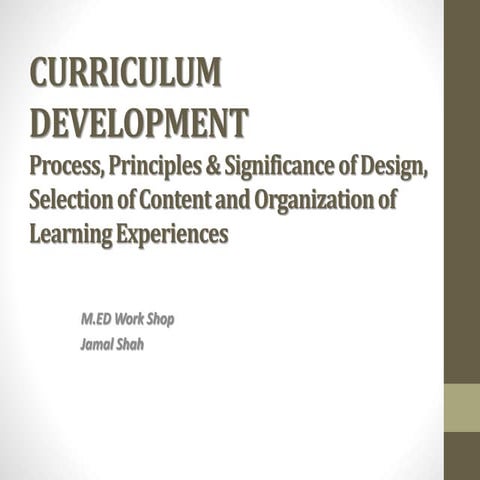 Curriculum Development by Jamshah