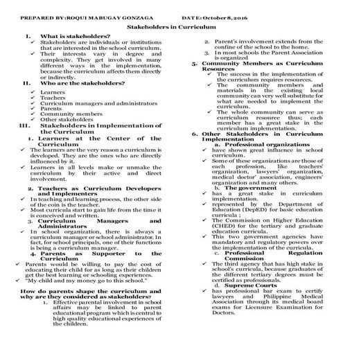 Curriculum development (Educ 7)