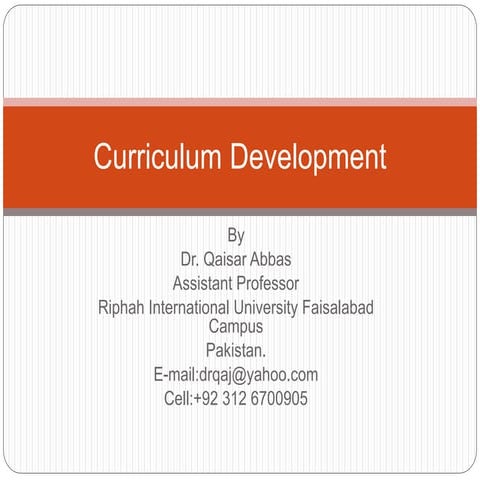 Curriculum development