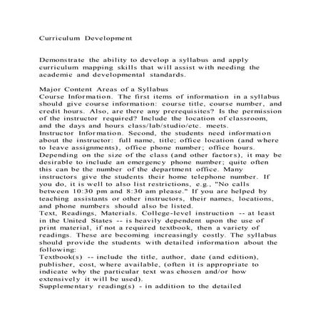 Syllabus development power point | PPT