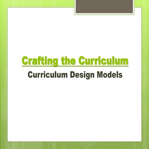 Curriculum development