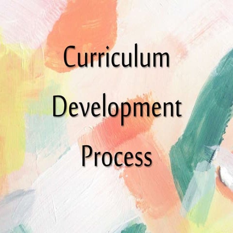 Curriculum development process