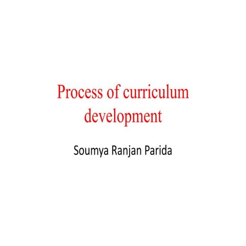 Curriculum development process