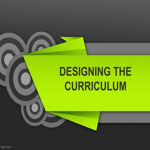 Curriculum development report