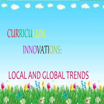 Curriculum development repport