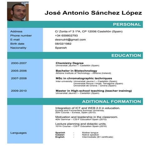 Jose Sanchez CV