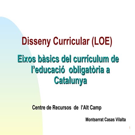 Curriculum Eso I Competencies Basiques