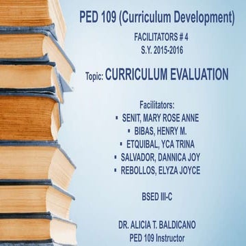 Curriculum evaluation