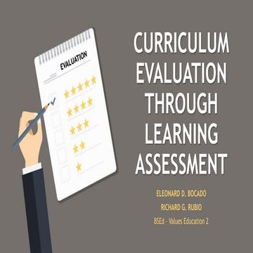 Curriculum evaluation through learning assessment
