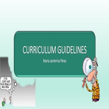 Curriculum guidelines