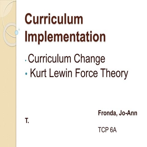 Curriculum implementation