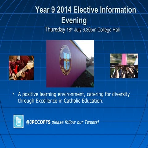Curriculum information yr9 night 2013 jpc