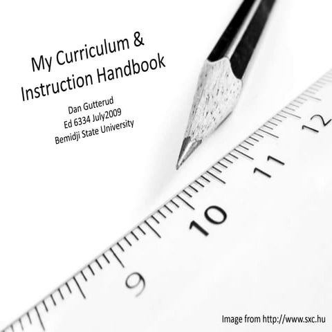 My Curriculum & Instruction Handbook