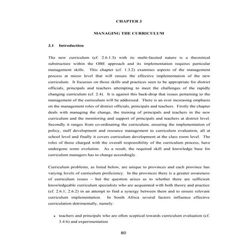 Curriculum management