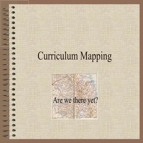 Curriculum mapping may 2012