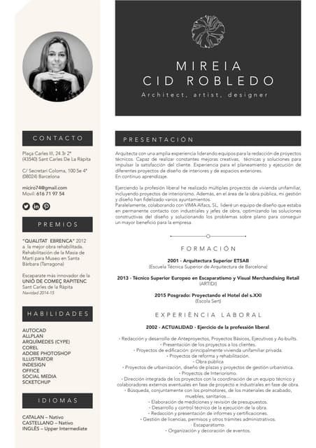 Curriculum Mireia Cid Robledo