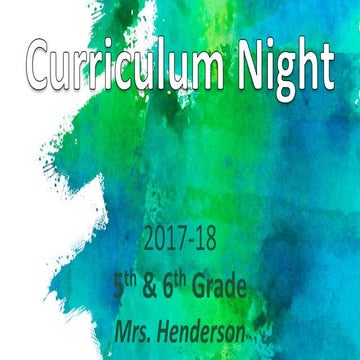 Curriculum Night 2018 19 5th gr.ppt