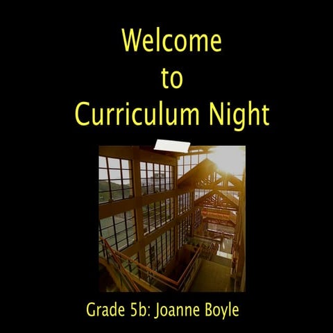 Curriculum Night 2011