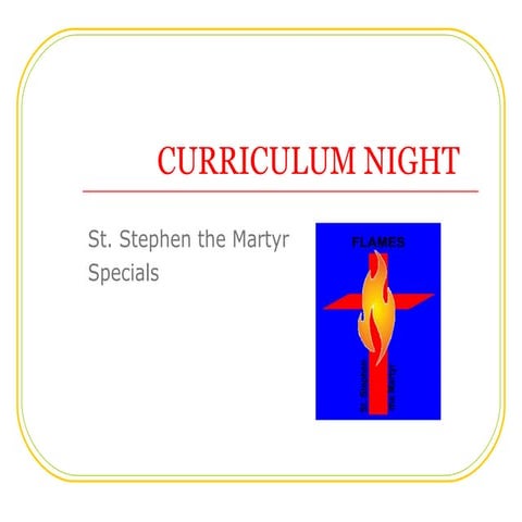 Curriculum night presentation