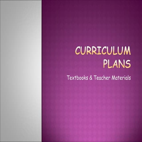 Curriculum Plans Eled Placement