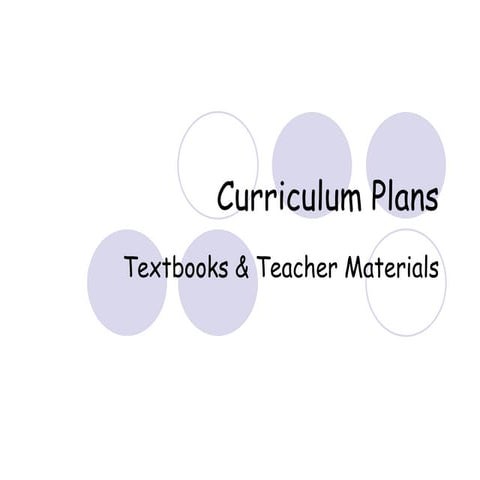 Curriculum Plans Sped Placement
