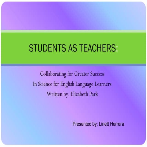 STUDENTS AS TEACHERS PROGRAM