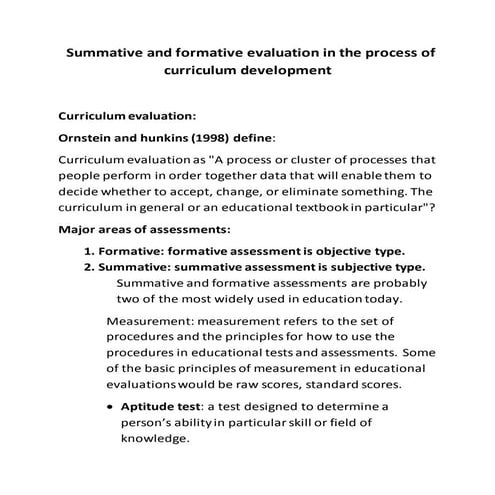 Curriculum  presentation