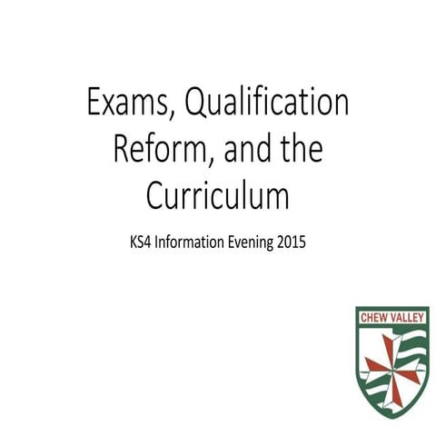 Curriculum presentation KS4 2015