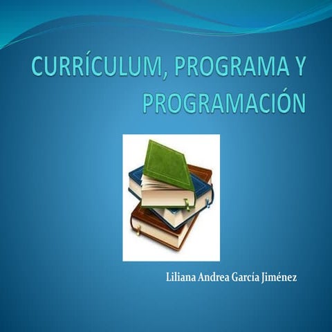 Curriculum programa y programación