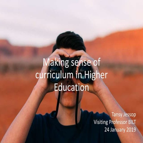 Making sense of curriculum in Higher Education