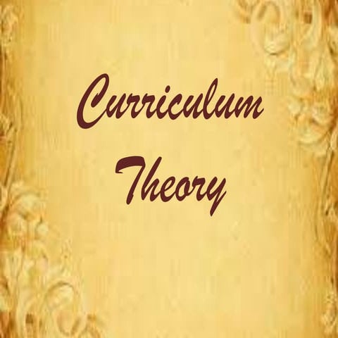 Curriculum theory
