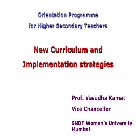 Curriculum transaction at +2 level | PPTX