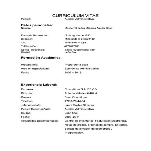 Curriculum vitae | DOCX
