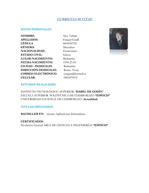 Curriculum vitae