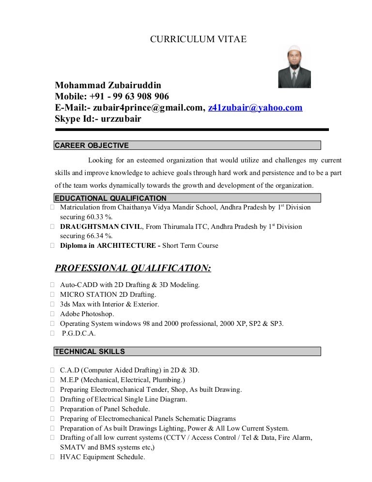 preparing a curriculum vitae