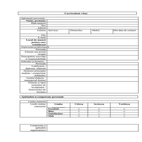 curriculum Vitae doument exemplu ghhfgfdds
