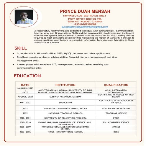 CURRICULUM VITAE-SIR SUCCESS PRINCE DUAH MENSAH.pdf
