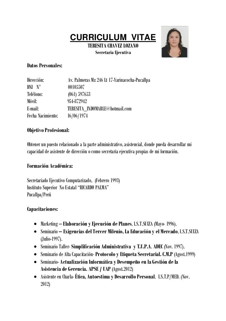 Curriculum Vitae Teresa