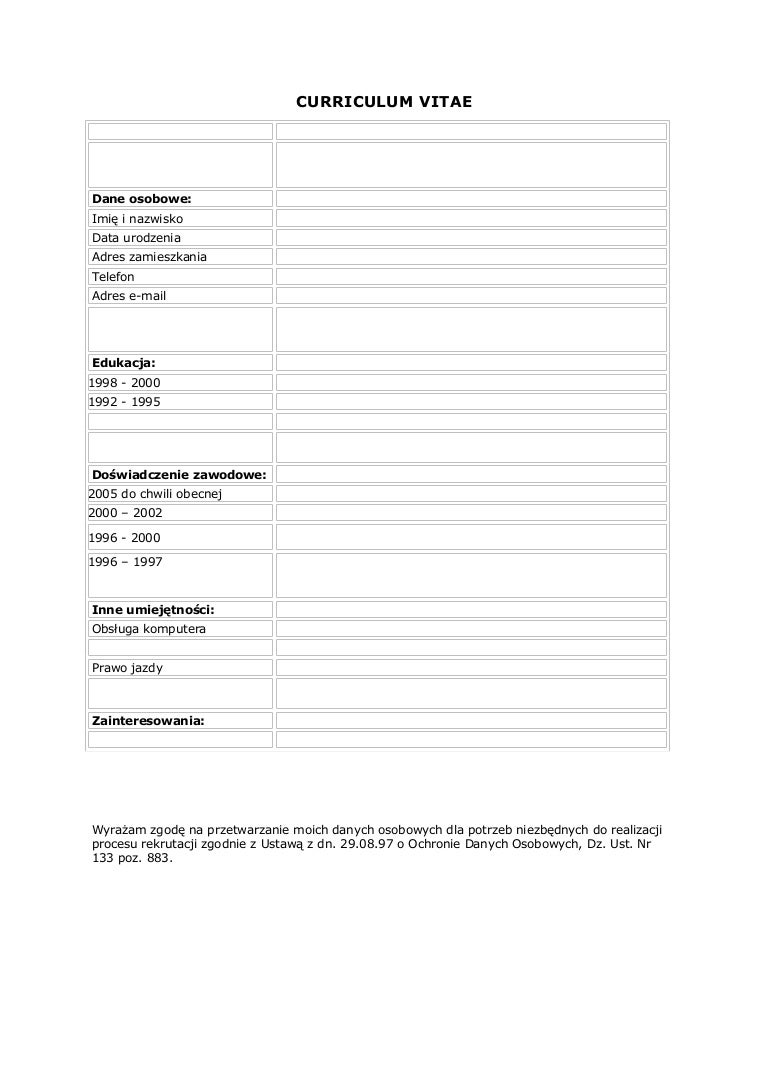 Curriculum vitae example image