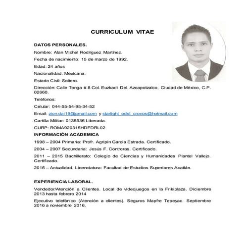Sintesis Curricular | PPTX