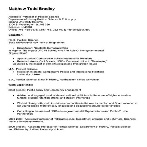 Curriculum vitae as of Feb. 12 2017