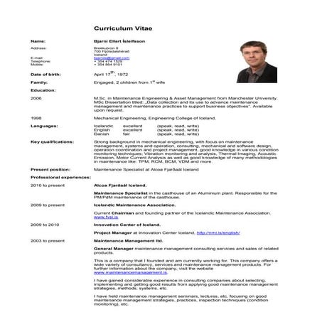 Curriculum Vitae BEI (Cv)