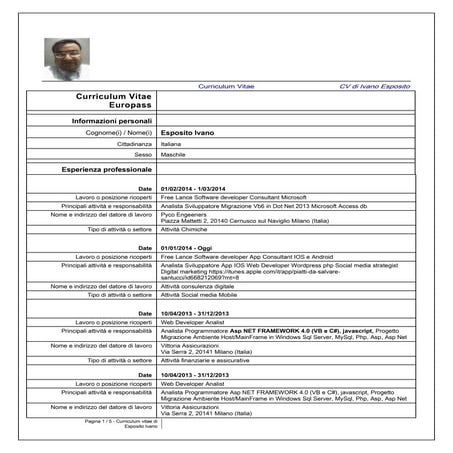 Curriculum vitae di ivano esposito (2014)