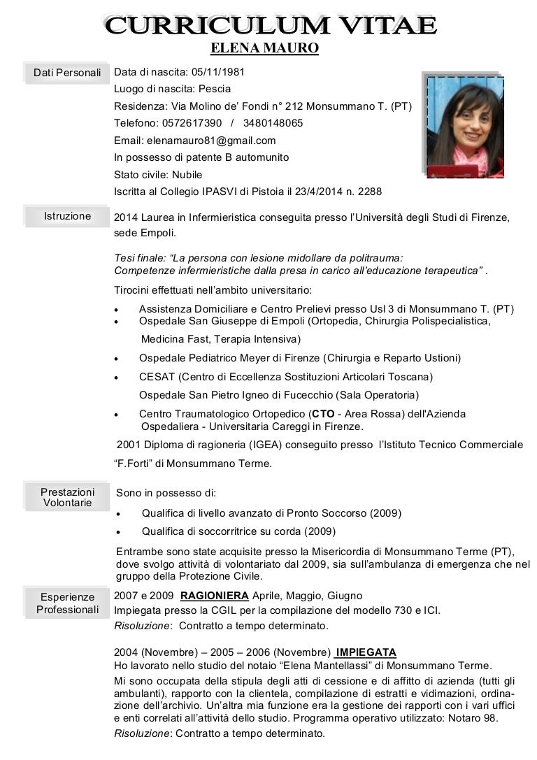 curriculum vitae mauro curriculem vita