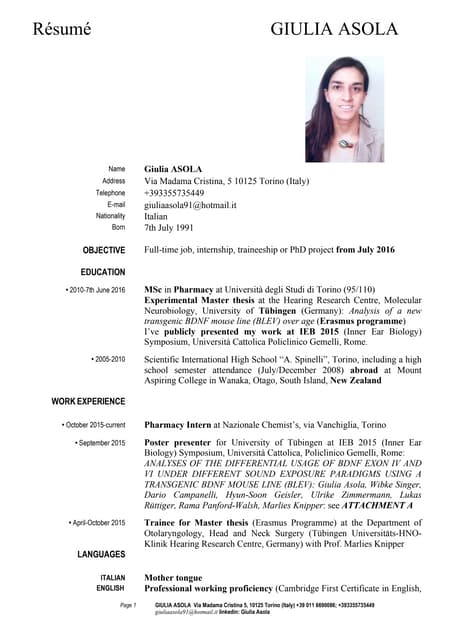 Cv Cristina Rossi | PDF