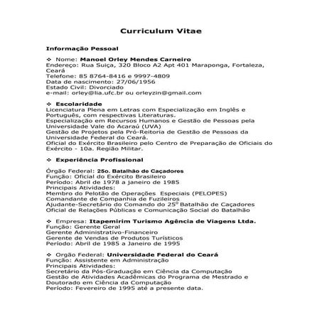 Curriculum vitae orley